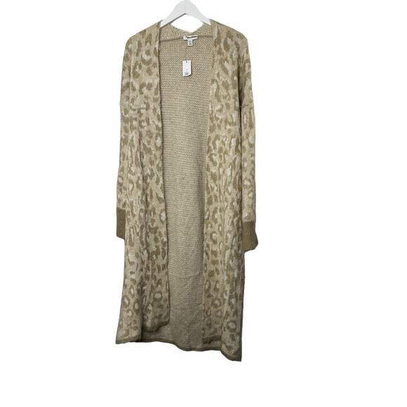 Topshop Leopard Print Longline Open Front Cardigan Size 0-2 NEW - Picture 1 of 9